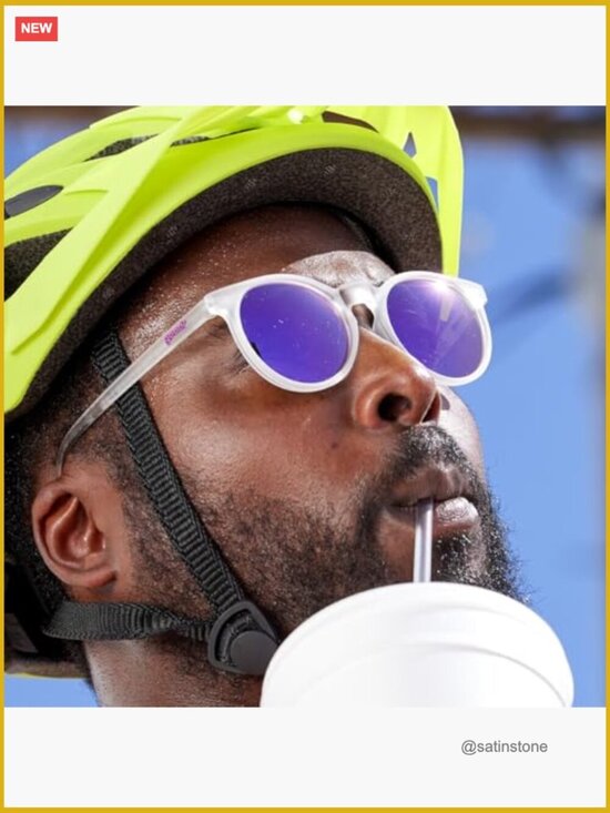 Polarized Round Sunglasses, Clear Translucent Frame, No Slip No Bounce